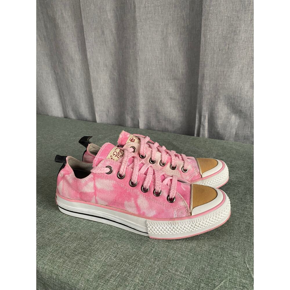 Original Penguin Munsingwear Pink & White Tie-Dye Canvas Low-Tops